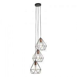 52015-003 Black & Copper 3 Light Cluster Pendant