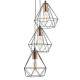 52015-003 Black & Copper 3 Light Cluster Pendant 52015-003 Black & Copper 3 Light Cluster Pendant