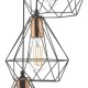 52015-003 Black & Copper 3 Light Cluster Pendant 52015-003 Black & Copper 3 Light Cluster Pendant