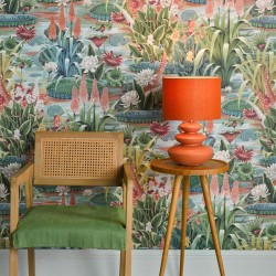 71163-003 Orange Ceramic Table Lamp 