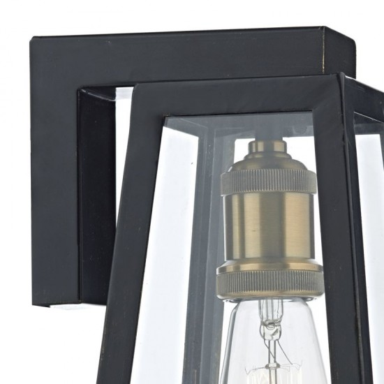 32155-003 Outdoor Black Lantern Wall Lamp