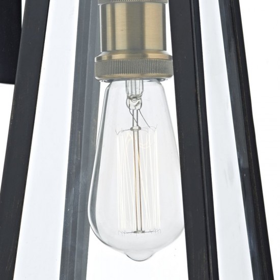 32155-003 Outdoor Black Lantern Wall Lamp