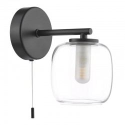 74779-003 Black Wall Lamp with Double Glass IP44