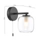 74779-003 Black Wall Lamp with Double Glass IP44