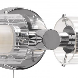 4726-003 Bathroom Chrome Wall Lamp with Ribbed Glass