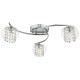 22917-003 Chrome 3 Light Centre Fitting with Clear Glass & Crystal 22917-003 Chrome 3 Light Centre Fitting with Clear Glass & Crystal