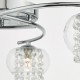 22917-003 Chrome 3 Light Centre Fitting with Clear Glass & Crystal 22917-003 Chrome 3 Light Centre Fitting with Clear Glass & Crystal