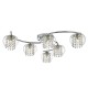 22918-003 Chrome 6 Light Centre Fitting with Clear Glass & Crystal 22918-003 Chrome 6 Light Centre Fitting with Clear Glass & Crystal