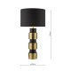 74782-003 Satin Gold & Satin Black Table Lamp with Black Shade