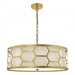 52029-003 Ivory & Gold 4 Light Pendant with Diffuser