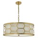 52029-003 Ivory & Gold 4 Light Pendant with Diffuser