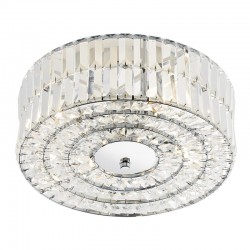 4765-003 Chrome 4 Light Ceiling Lamp with Crystal