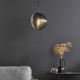 71178-003 Black Pendant with Smoked Ribbed Glass
