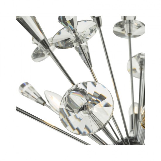 61666-003 Chrome 8 Light Sputnik Pendant with Crystal 61666-003 Chrome 8 Light Sputnik Pendant with Crystal