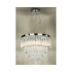 61667-003 Nickel 5 Light Chandelier with Sculpted Glasses