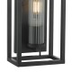 22933-003 Black Wall Lamp with Ribbed Glass