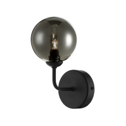 61676-003 Black Wall Lamp with Smoked Mirrored Glass 61676-003 Black Wall Lamp with Smoked Mirrored Glass
