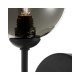 61676-003 Black Wall Lamp with Smoked Mirrored Glass
