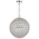 4830-003 Chrome 5 Light Pendant with Crystal Ball 4830-003 Chrome 5 Light Pendant with Crystal Ball