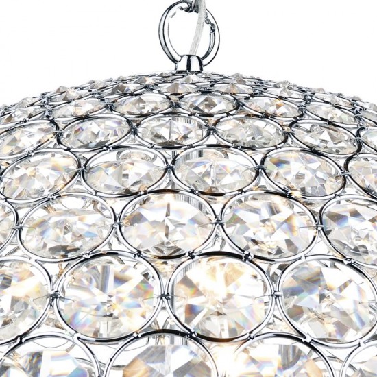 4831-003 Chrome 8 Light Pendant with Crystal Ball 4831-003 Chrome 8 Light Pendant with Crystal Ball
