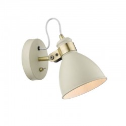 63696-003 Cream & Antique Brass Wall Lamp