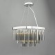 22961-003 Chrome 5 Light Pendant with Smoked Glass Rods 22961-003 Chrome 5 Light Pendant with Smoked Glass Rods