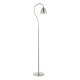 79687-003 Nickel Floor Lamp with Smoked Ribbed Glass