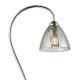 79687-003 Nickel Floor Lamp with Smoked Ribbed Glass