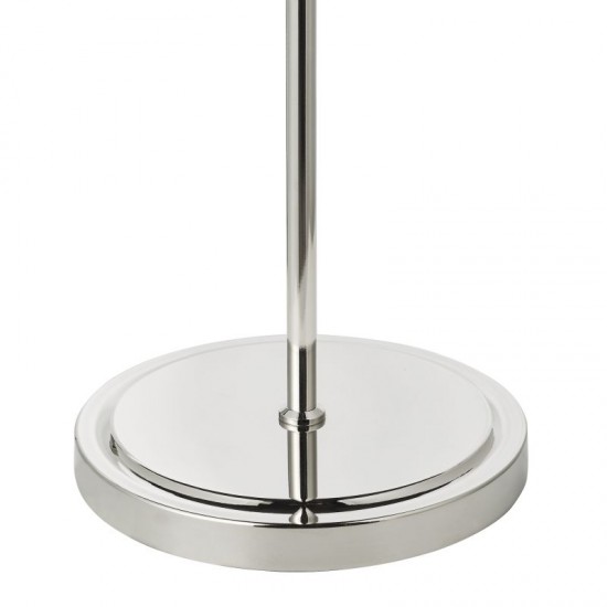 79687-003 Nickel Floor Lamp with Smoked Ribbed Glass