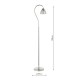 79687-003 Nickel Floor Lamp with Smoked Ribbed Glass