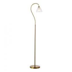 79688-003 Antique Bronze Floor Lamp with Ribbed Glass