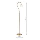 79688-003 Antique Bronze Floor Lamp with Ribbed Glass