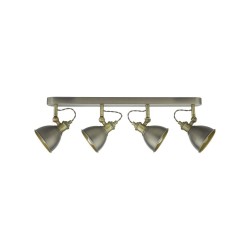 61688-003 Antique Brass & Chrome 4 Spotlights 61688-003 Antique Brass & Chrome 4 Spotlights