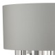 52047-003 Crystal 2 Light Wall Lamp with Grey Fabric Shade