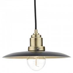 19826-003 Black & Antique Brass Pendant