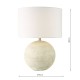 79689-003 Natural Stone Effect Table Lamp with White Linen Shade