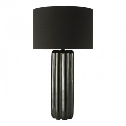 79690-003 Black Ceramic Table Lamp with Black Linen Shade
