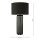 79690-003 Black Ceramic Table Lamp with Black Linen Shade