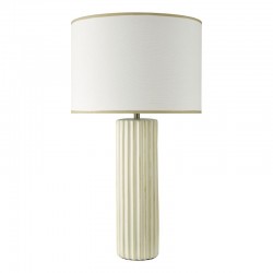 79692-003 Taupe Ceramic Table Lamp with White Shade