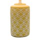 74602-003 Yellow & White Ceramic Table Lamp with Yellow Shade