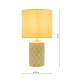 74602-003 Yellow & White Ceramic Table Lamp with Yellow Shade