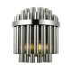 79703-003 Chrome 2 Light Wall Lamp with Smoked Ribbed Glass