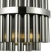 79703-003 Chrome 2 Light Wall Lamp with Smoked Ribbed Glass