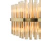 79704-003 Natural Brass 12 Light Centre Fitting with Champagne Ribbed Glass