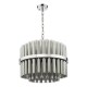 79705-003 Chrome 12 Light Centre Fitting with Smoked Ribbed Glass
