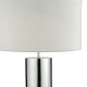 1825-003 Brushed Chrome Table Lamp with White Shade 