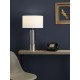 1825-003 Brushed Chrome Table Lamp with White Shade 