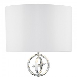 1828-003 Polished Chrome Table Lamp with Ivory Shade 1828-003 Polished Chrome Table Lamp with Ivory Shade