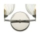 61693-003 Twisted Clear Glass & Chrome Twin Wall Lamp