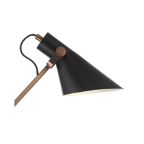 61695-003 Antique Copper & Black Desk Lamp